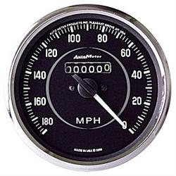 Speedometer, Cobra Series, 0-180 mph, 4 in., Analog, Mechanical, Each