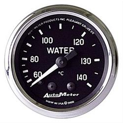 Gauge, Cobra Series, Water Temperature, 80-140 Degrees C, 2 1/16 in., Analog, Mechanical, Each