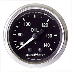 Gauge, Cobra Series, Oil Temperature, 60-140 Degrees C, 2 1/16 in., Analog, Mechanical, Each