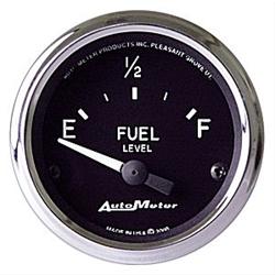 Gauge, Cobra Series, Fuel Level, Empty/Full, 240 Ohms/33 Ohms, 2 1/16 in., Analog, Electrical, Each