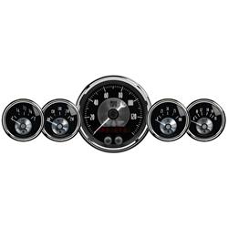 Gauge Kit, Analog, Prestige, GPS Speedometer, Water Temperature, Fuel Level, Voltmeter, Oil Pressure, Kit
