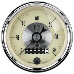 Speedometer, Prestige Series, 0-120 mph, 3 3/8 in., Analog, Electrical, Each