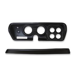 Gauge Panel, Direct-Fit, ABS Plastic, Black, Four 2 1/16 in. Holes, Two 3 3/8 in. Holes, Dodge, Plymouth, B-Body, Each