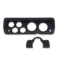 Gauge Panel, Direct-Fit, ABS Plastic, Black, Four 2 1/16 in. Holes, Two 3 3/8 in. Holes, Dodge, Plymouth, A-Body, Each