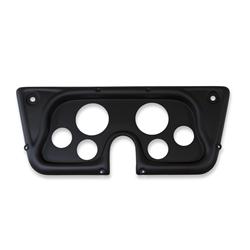 Gauge Panel, Direct-Fit, ABS Plastic, Black, Four 2 1/16 in. Holes, Two 3 3/8 in. Holes, Chevrolet, GMC, Each
