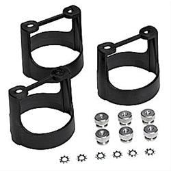 Gauge Mounts, Plastic, Black, Fits 2 1/16 in. Diameter, Includes Aluminum Thumb Nuts, Set of 3
