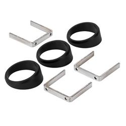 Gauge Angle Rings, 15 Degrees, Plastic, Black, for 2 1/16 in. Diameter Gauges, Set of 3