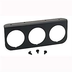 Gauge Panel, Aluminum, Black, Three 2 1/16 in. Holes, Universal, Each