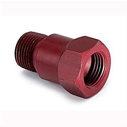 Temperature Adapter, 5/8-18 UNF Female to 3/8 NPT Male Aluminum, Red Anodized, Each