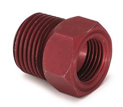 Temperature Adapter, Male 1/2 in. NPT to Female 5/8-18 in. UNF, Aluminum, Red Anodized, Each