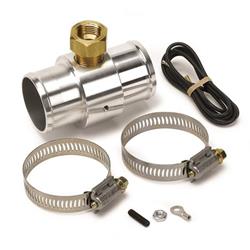 Radiator Hose Adapter with Gauge Port, Aluminum, 1.50 in. to 1.50 in., Kit