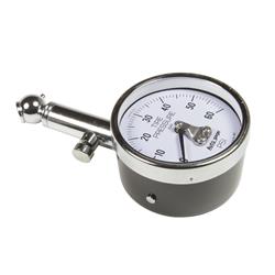 Tire Pressure Gauge, Analog, Autogage, 2 1/16 in. Diameter, 0-60 psi, 4 in. Tube, Bleed Valve, Each