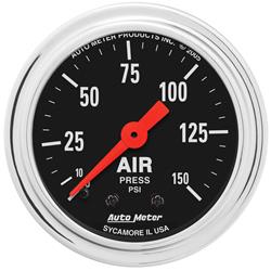 GAUGE, AIR PRESS, 2 1/16", 150PSI, MECHANICAL, TRADITIONAL CHROME