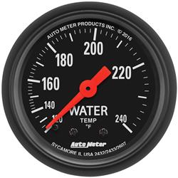 Gauge, Z-Series, Water Temperature, 120-240 Degrees F, 2 1/16 in., Analog, Mechanical, Each