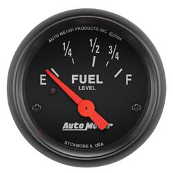 Gauge, Z-Series, Fuel Level, Empty/Full, 73 Ohms/10 Ohms, 2 1/16 in., Analog, Electrical, Each