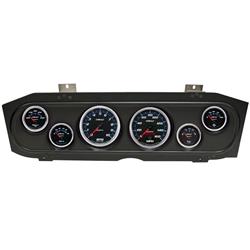 Gauge Kit, Cobalt, Analog, Black Face, Speedo, Tach, Oil, Water, Volt, Fuel, White/Blue Numbers, Red Pointers, Black Panel, Mercury, Kit