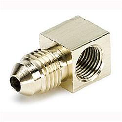 Fitting, 90 Degree, for Pressure Gauges, -4 AN Male to 1/8 in. NPT Female, Brass, Natural, Each