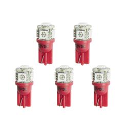 LED Replacement Bulb, Red, Set of 5