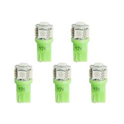 LED Replacement Bulb, Green, Set of 5