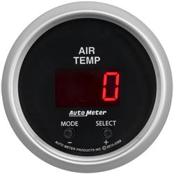 Gauge, Sport-Comp Digital, Temperature, 0-300 degrees F, 2 1/16 in. Diameter, Black Face, Each