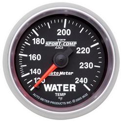 Gauge, Sport-Comp II, Water Temperature, 120-240 Degrees F, 2 1/16 in., Analog, Mechanical, Each