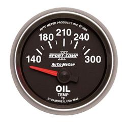 Gauge, Sport-Comp II, Oil Temperature, 140-300 Degrees F, 2 1/16 in., Analog, Electrical, Each