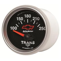 Gauge, Sport-Comp II, Chevy Red Bowtie, Transmission Temperature, 100-250 Degrees F, 2 1/16 in., Analog, Electrical