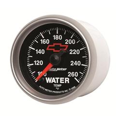 Gauge, Sport-Comp II, Chevy Red Bowtie Emblem, Water Temperature, 100-260 Degrees F, 2 1/16 in., Analog, Electrical