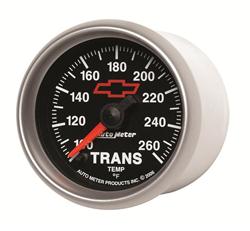 Gauge, Sport-Comp II, Chevy Red Bowtie, Transmission Temperature, 100-260 Degrees F, 2 1/16 in., Analog, Electrical