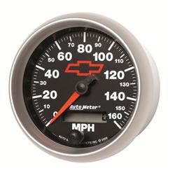 Speedometer, Sport Comp II, Chevy Bowtie Emblem, 0-160 mph, 3 3/8 in., Analog, Electrical, Each