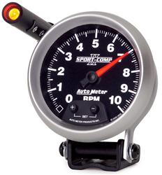 Tachometer, Sport-Comp II, 0-10,000 rpm, 3 3/4 in., Analog, Electrical, with Shift Light, Each
