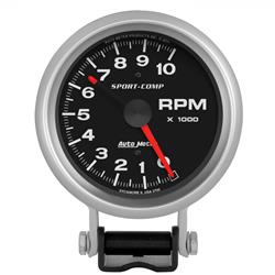 Tachometer, Sport-Comp, 0-10,000 rpm, 3 3/4 in., Analog, Electrical, Each