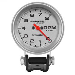 Tachometer, Ultra-Lite, 0-8,000 rpm, 2 5/8 in., Analog, Electrical, Each