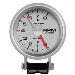 Tachometer, Ultra-Lite, 0-8,000 rpm, 3 3/4 in., Analog, Electrical, Each