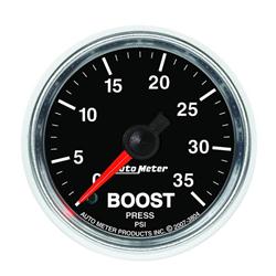 Gauge, GS, Boost Pressure, Full Sweep, 0-35 psi, 2 1/16 in., Analog, Mechanical, Each