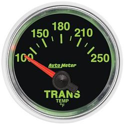 Gauge, GS, Transmission Temperature, Short Sweep, 100-250 Degrees F, 2 1/16 in., Analog, Electrical, Each