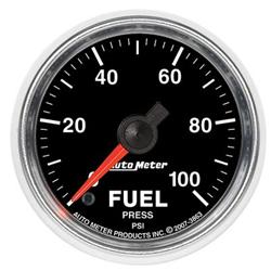 Gauge, GS, Fuel Pressure, Full Sweep, 0-100 psi, 2 1/16 in., Analog, Electrical, Each