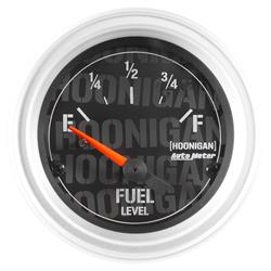 Gauge, Hoonigan, Ultra-Lite, Fuel Level, Empty/Full, 240 Ohms/33 Ohms, 2 1/16 in., Analog, Electrical, Each