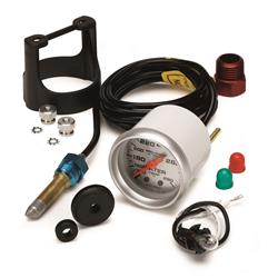 Gauge, Ultra-Lite, Water Temperature, 140-280 Degrees F, 2 1/16 in., Analog, Mechanical, Each