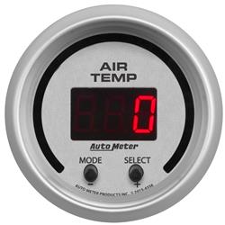Gauge, Ultra-Lite Digital, Temperature, 0-300 degrees F, 2 1/16 in. Diameter, Silver Face, Each