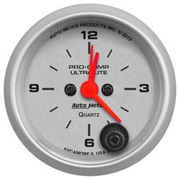 Gauge, Ultra-Lite, Clock, 2 1/16 in., Analog, Electrical, Each