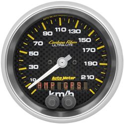 Speedometer Gauge, Analog, 0-140 mph, 3 3/8 in. Diameter, Full Sweep, Electrical, Each