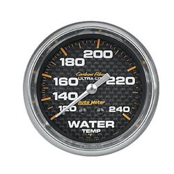 Gauge, Carbon Fiber, Water Temperature, 120-240 Degrees F, 2 5/8 in., Analog, Mechanical, Each
