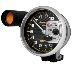 Tachometer, Carbon Fiber Ultra-Lite, 0-10,000 rpm, 5 in., Analog, Electrical, with Shift Light, Each