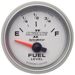 Gauge, Ultra-Lite II, Fuel Level, Empty/Full, 240-33 Ohms, 2 1/16 in., Analog, Electrical, Each