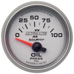 Gauge, Ultra-Lite II, Oil Pressure, 0-100 psi, 2 1/16 in., Analog, Electrical, Each