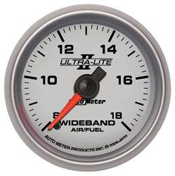 Air/Fuel Ratio Gauge; Ultra-Lite II; Wideband Air Fuel Ratio Kit; 2 1/16 in.; Includes Bosch O2 Sensor; Analo