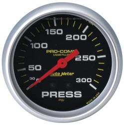 Gauge, Pro-Comp, Pressure, 0-300 psi, 2 5/8 in., Analog, Mechanical, Each