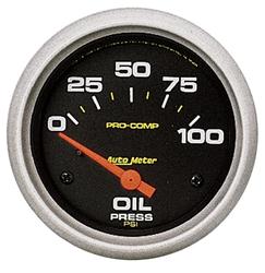 Gauge, Pro-Comp, Oil Pressure, 0-100 psi, 2 5/8 in., Analog, Electrical, Each