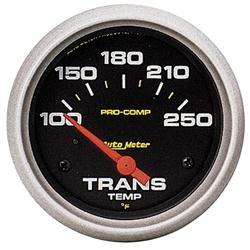 Gauge, Pro-Comp, Transmission Temperature, 100-250 Degrees F, 2 5/8 in., Analog, Electrical, Each